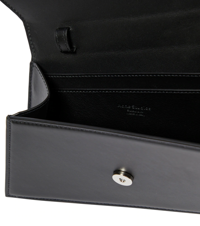 Shop Acne Studios Distortion Mini Leather Shoulder Bag In Black
