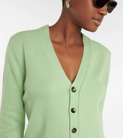 Shop Bottega Veneta Wool Cardigan In Pistachio