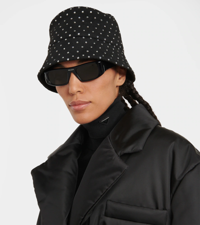 Ruslan Baginskiy Embellished Wool Bucket Hat In Black