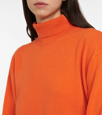 Shop The Row Ciba Cashmere Turtleneck Sweater In Orange