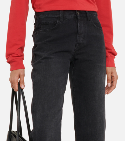 Shop The Row Goldin High-rise Cropped Jeans In Black
