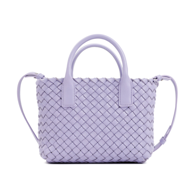 Shop Bottega Veneta Mini Cabat Bag In Pink &amp; Purple