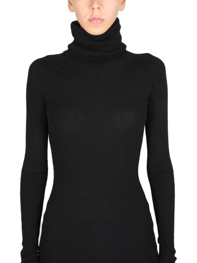 Shop Rick Owens Ribbed Sweater. In Black