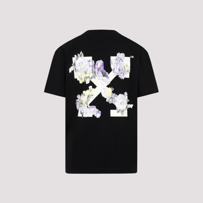 Shop Off-white Flower Arrow Casual T-shirt Tshirt In Black