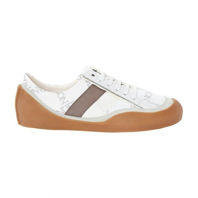 Shop Jw Anderson Bubble Low Top Leather & Canvas Sneakers In Caramel