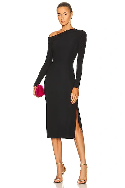 Tom Ford Microcosta Cocktail Dress In Black