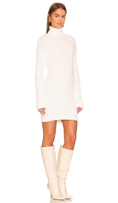 Stitches & Stripes Crista Ribbed Mini Dress In White
