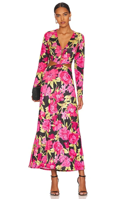 Shop Afrm Assi Dress In Fuchsia Garden