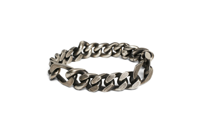 Shop Werkstatt:münchen Werkstatt Munchen Bracelet Curb Chain Long Links M2311 In Silver
