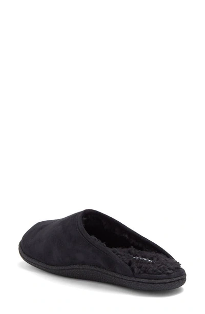 Nordstrom Rack Brock Faux Fur Lined Scuff Slipper In Black