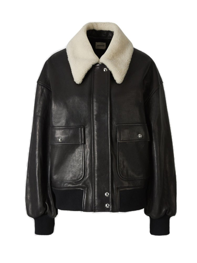 Shop Khaite Shellar Leather Jacket In Black