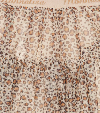 Shop Monnalisa Leopard-print Tulle Skirt In Maculato