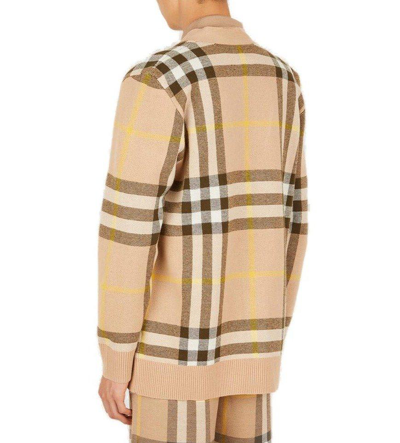 Shop Burberry Wilmore Checked Cardigan