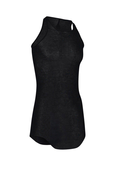 Shop Rick Owens Ribbed Knitted Tank Top In Black