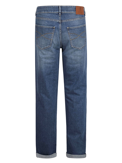 Shop Brunello Cucinelli Straight Leg Classic 5 Pockets Jeans In Denim