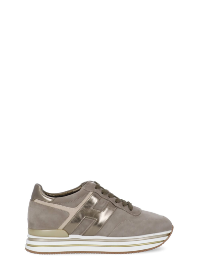 Hogan Sneaker Midi Platform In Suede Multicolore In Grey | ModeSens