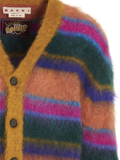 Shop Marni Multicolor Mohair Cardigan