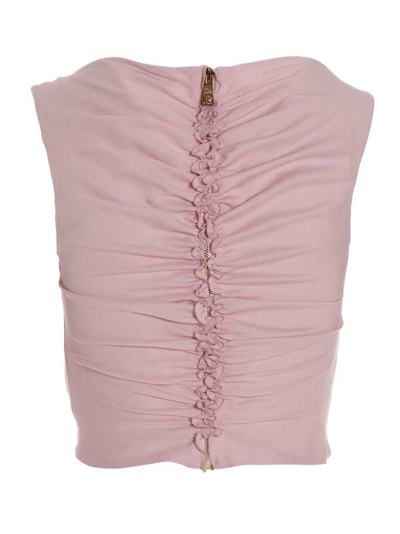 Shop Versace Medusa Top In Pink