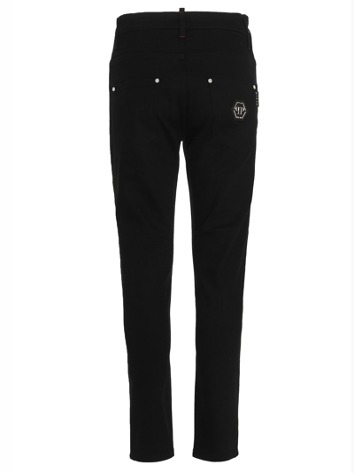 Shop Philipp Plein Skinny Jeans In Black