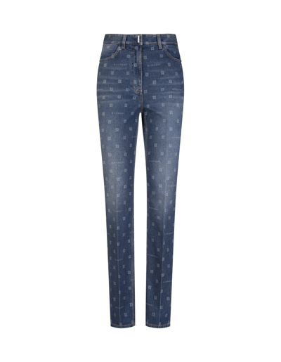 Shop Givenchy Woman Slim Fit Jeans In Blue  4g Denim