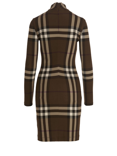 Shop Burberry Gemma Dress In Brown