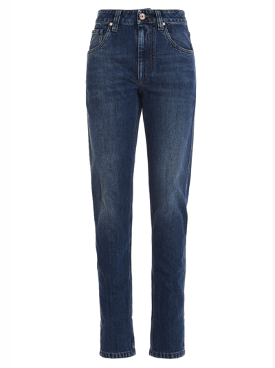 Shop Brunello Cucinelli Five-pocket Jeans In Blue