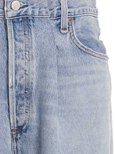 Shop Agolde Dax Tck Waistband Jeans In Light Blue