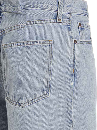 Shop Agolde Dax Tck Waistband Jeans In Light Blue