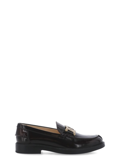 Shop Tod's Leather Loafer In Black