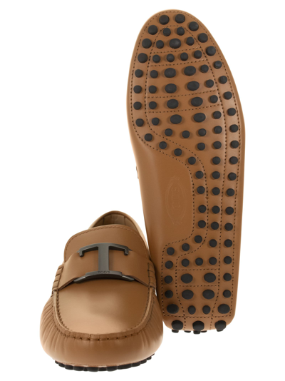 Shop Tod's Timeless Leather Loafer In Cognac