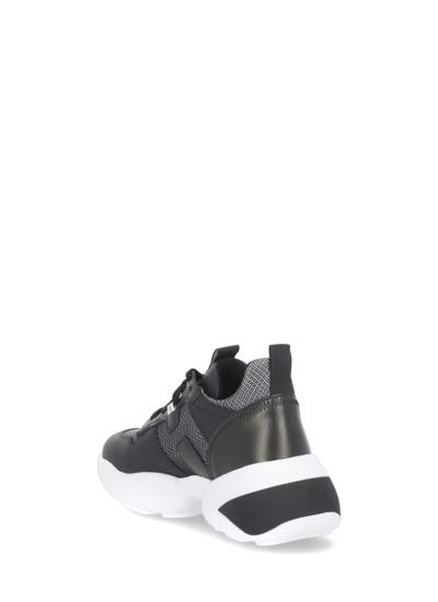 Hogan Interaction Sneakers In Leather In Black