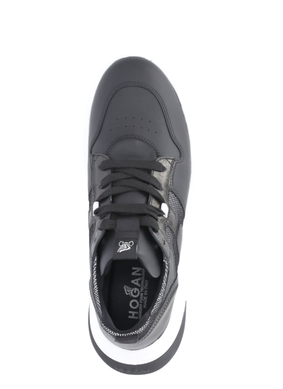 Hogan Interaction Sneakers In Leather In Black