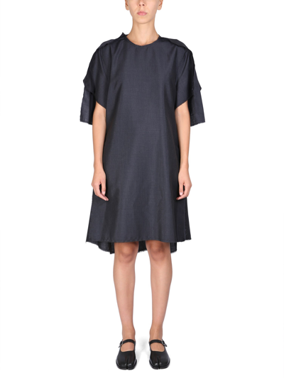 Shop Maison Margiela Mohair Dress In Antracite