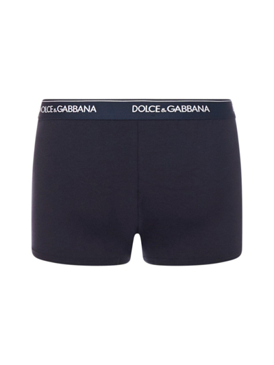 Shop Dolce & Gabbana Logo Boxer Shorts In Blu