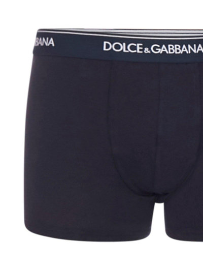 Shop Dolce & Gabbana Logo Boxer Shorts In Blu