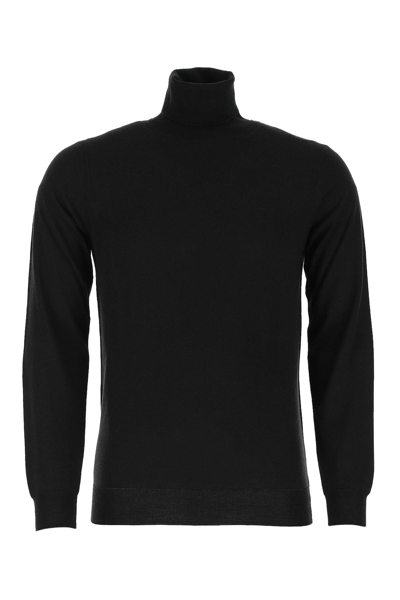 Shop Paolo Pecora Roll Neck Knitted Jumper  In Black