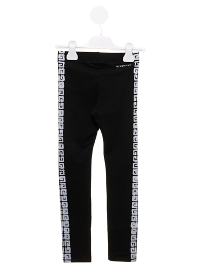 Shop Givenchy Leggings With Side Logo In Black