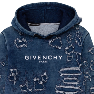 Shop Givenchy Sweatshirt With Print In Denim