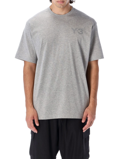 Shop Y-3 Classic Logo T-shirt In Grey Mel