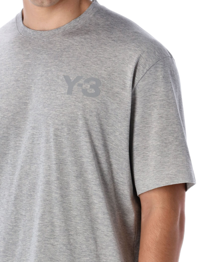 Shop Y-3 Classic Logo T-shirt In Grey Mel