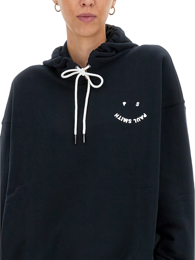 Shop Ps By Paul Smith Happy Sweatshirt In Nero