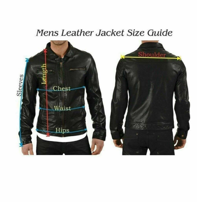 Pre-owned Noora Men's Genuine Lambskin Black Leather Waistcoat Western Waistcoat Coat Classic Jacket