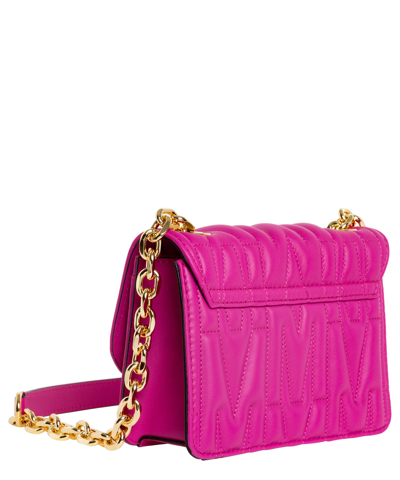 Pre-owned Moschino Crossbody Bags Women M 2227 A742980020244 Fuchsia Small Leather Bag