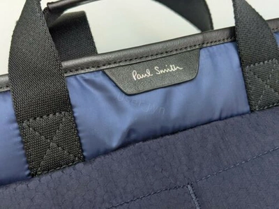 Pre-owned Paul Smith Bag - Bright Stripe Navy Convertible Tote & Backpack Rrp: £395
