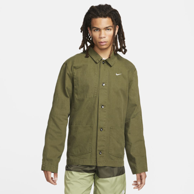 Shop Nike Men's Life Unlined Chore Coat In Green