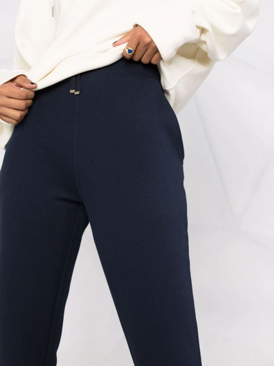Shop Tommy Hilfiger Stripe-trim Slim-fit Track Pants In Blue