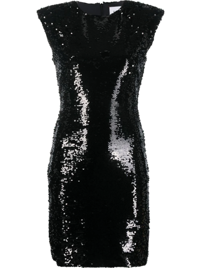 Philipp Plein T-shirt Dress Sleeveless With Crystals In Black