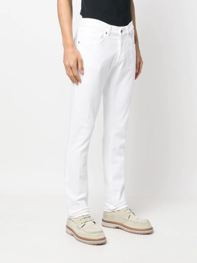 Shop Dondup Straight-leg Cotton Jeans In Weiss