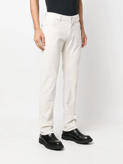 Jacob Cohen Mid-rise Straight-leg Chinos In Nude