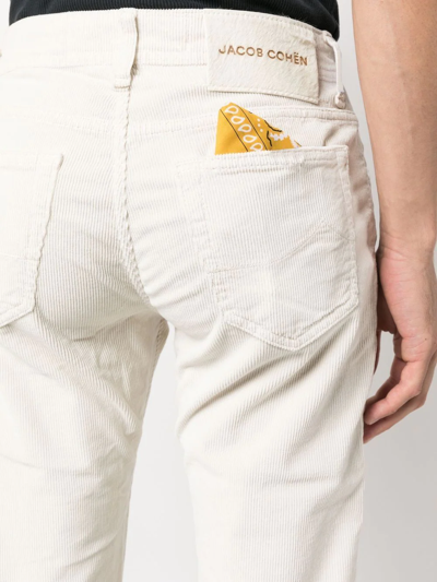 Jacob Cohen Mid-rise Straight-leg Chinos In Nude